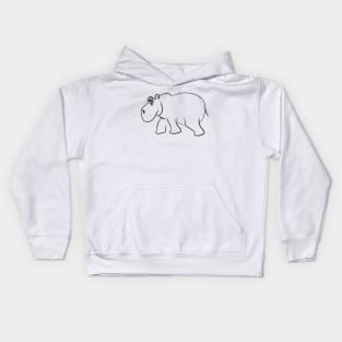 funny hippo Kids Hoodie